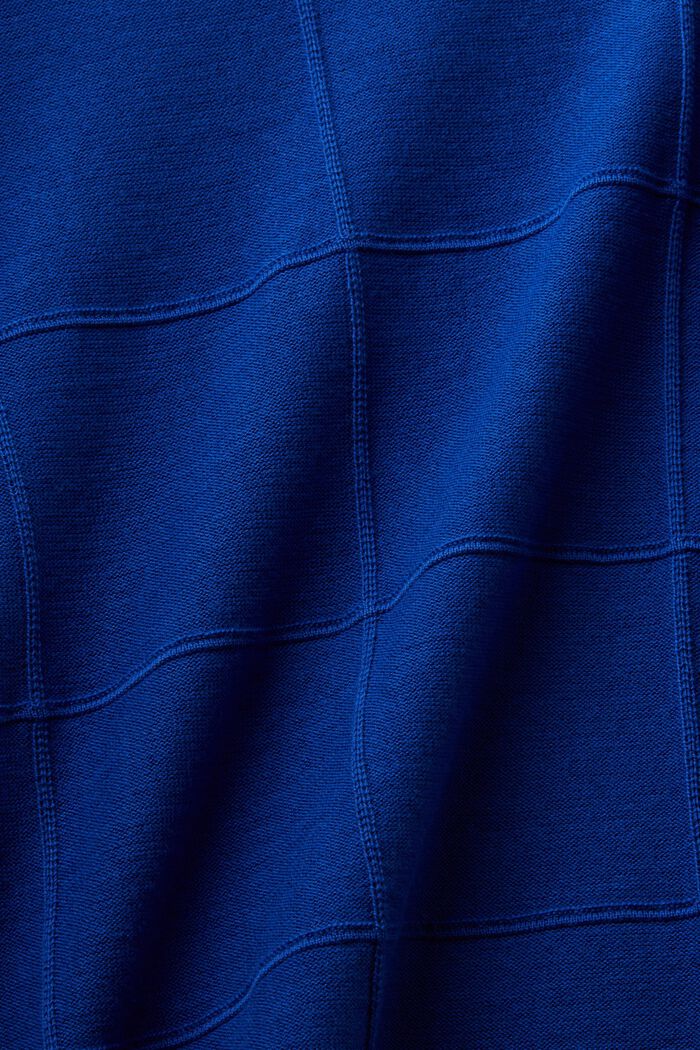 Pullover strutturato a quadri in tono, BRIGHT BLUE, detail image number 5