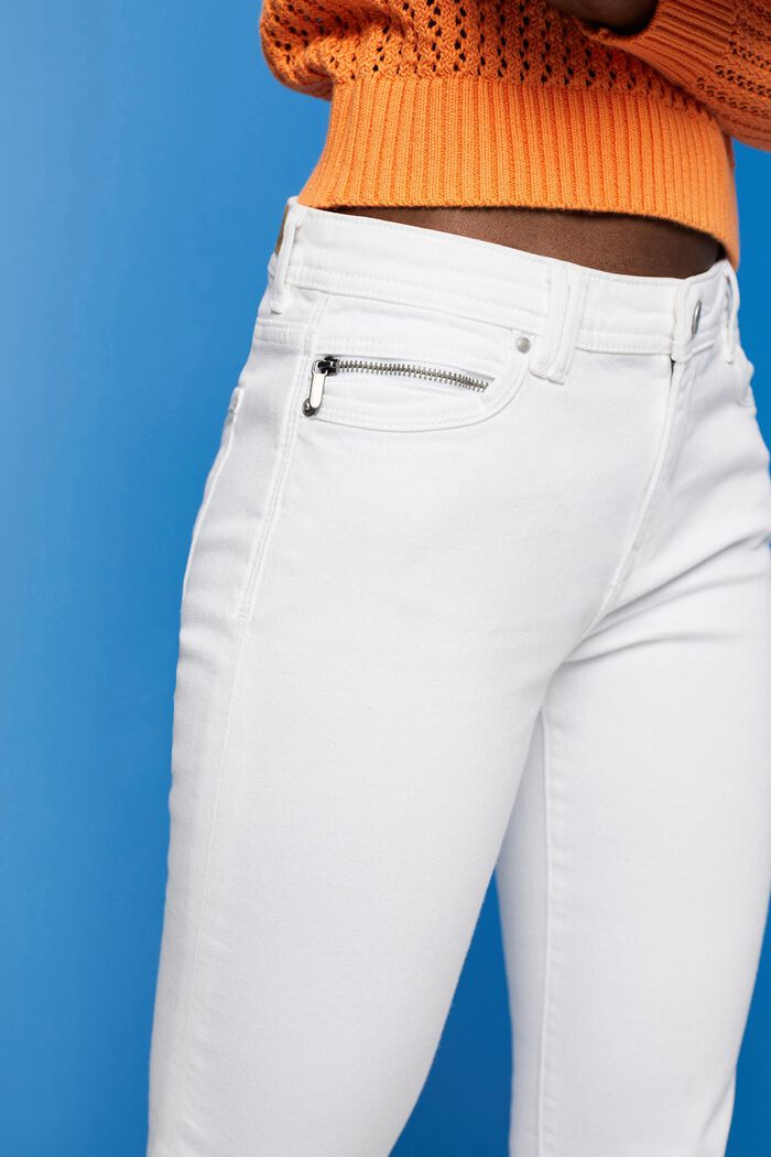 Jeans con dettaglio con zip, WHITE, detail image number 2