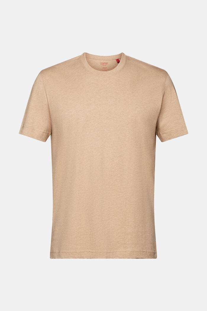 T-shirt girocollo, 100% cotone, SAND, detail image number 6