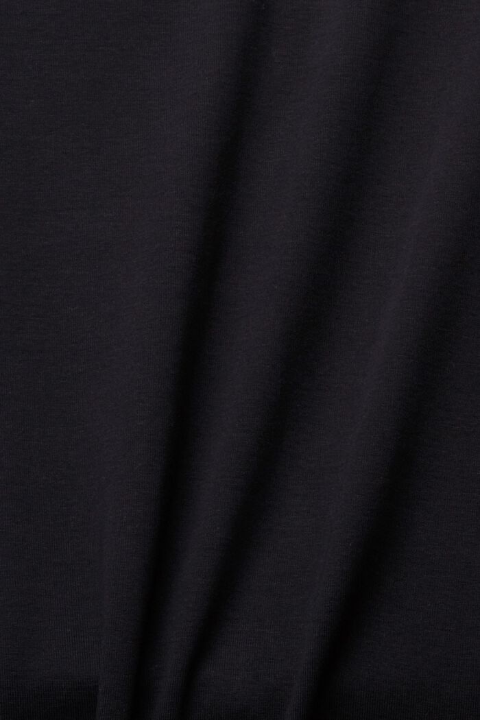 T-shirt con logo in strass, BLACK, detail image number 5