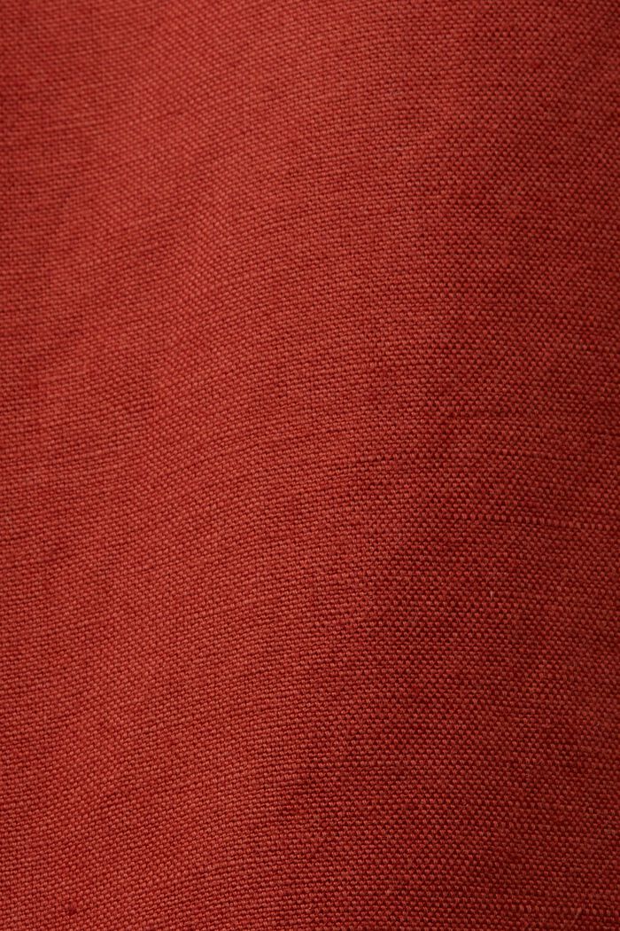 Culotte in lino e cotone con cintura, TERRACOTTA, detail image number 6