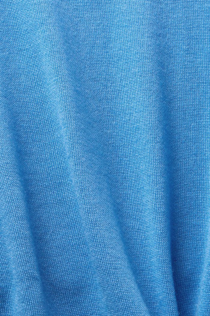 Pullover a girocollo in cashmere, BLUE, detail image number 4