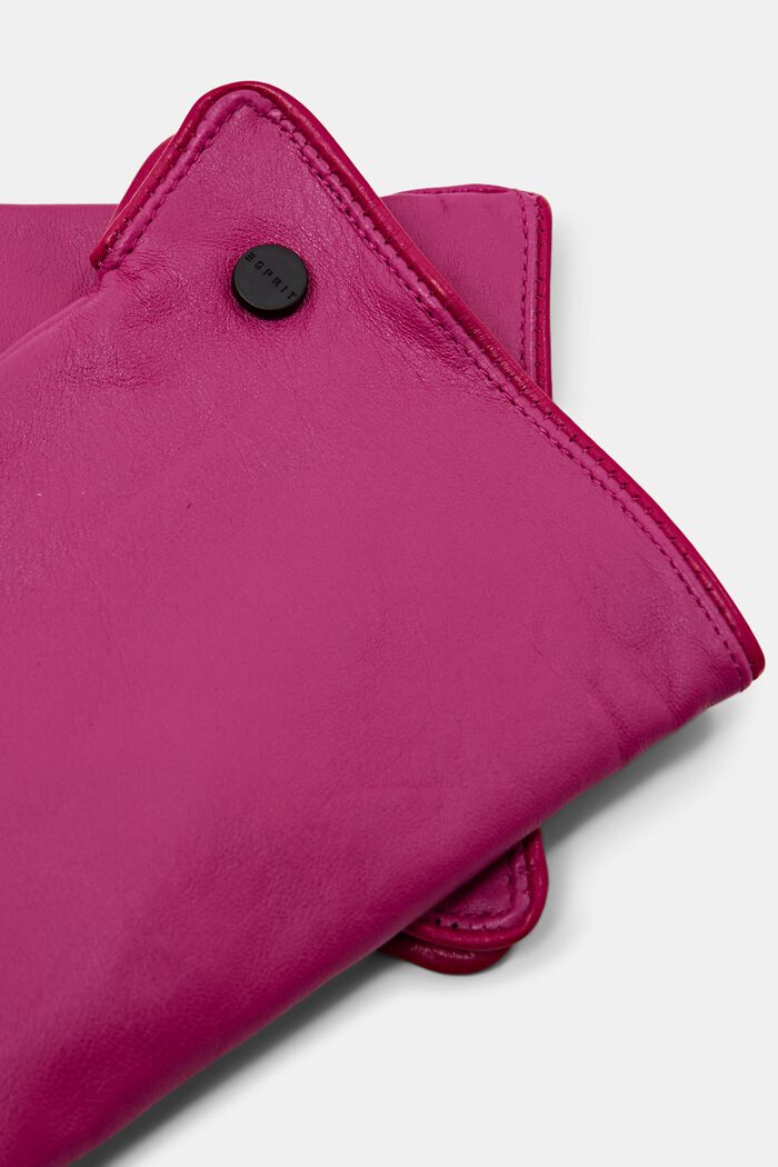Guanti in pelle, PINK FUCHSIA, detail image number 1