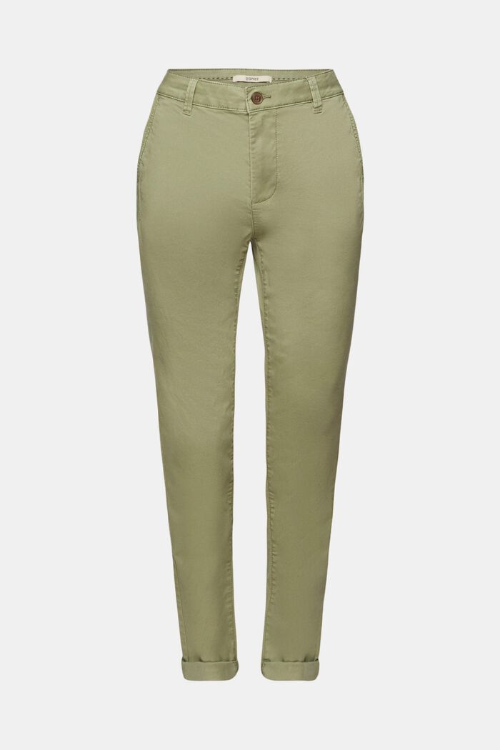 Chino in cotone stretch, LIGHT KHAKI, detail image number 7