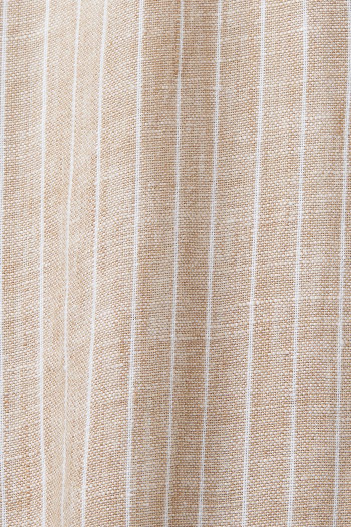 Camicia a righe, 100% lino, SAND, detail image number 5