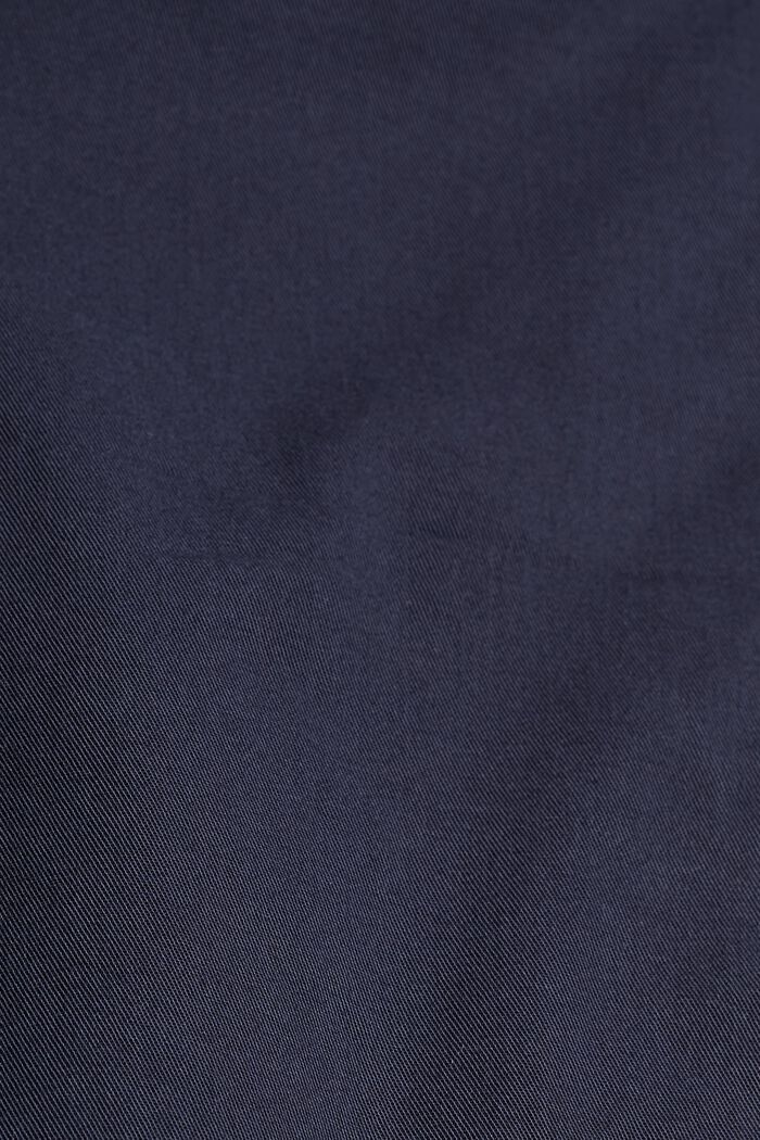 Chino con vita alta, 100% cotone Pima, NAVY, detail image number 4