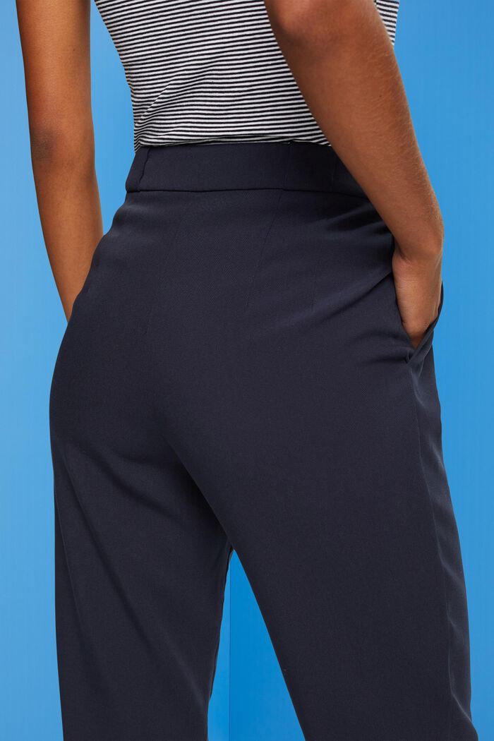 Pantaloni cropped in twill primaverile, NAVY, detail image number 4