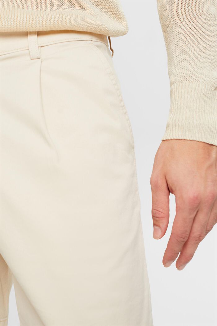 Shorts chino in cotone, LIGHT BEIGE, detail image number 4