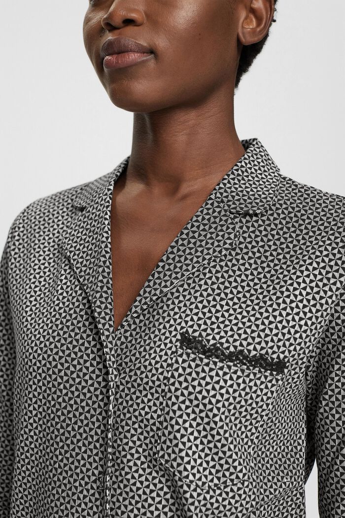 Maglia da pigiama con pizzo, BLACK, detail image number 2