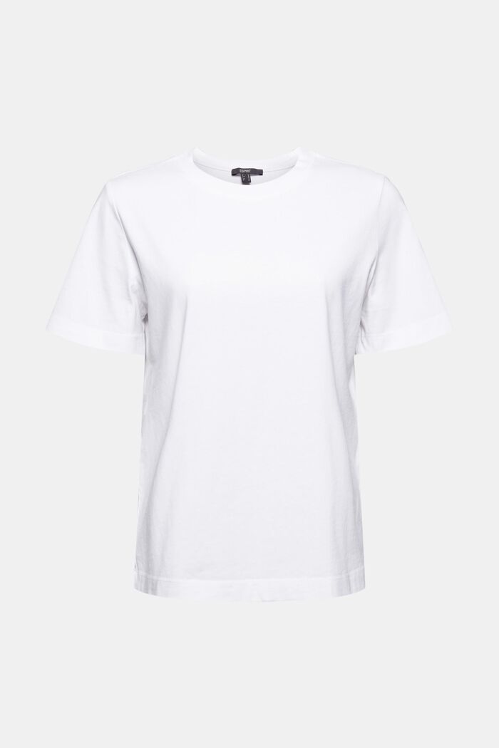 T-shirt basic in 100% cotone biologico, WHITE, overview