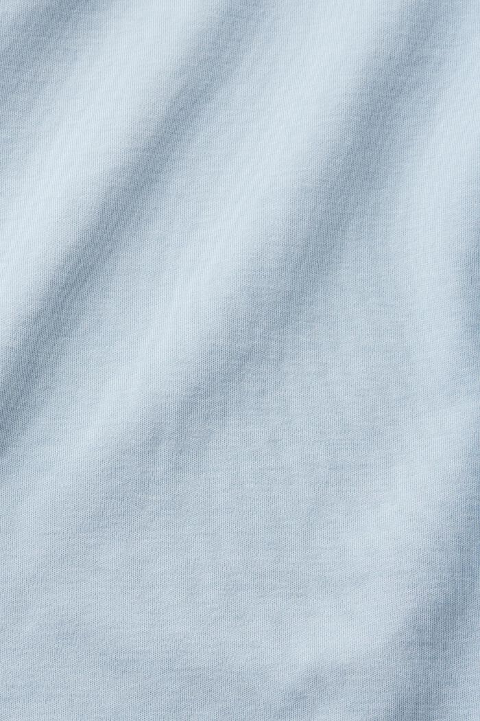 t-shirt in cotone biologico con logo ricamato, PASTEL BLUE, detail image number 6