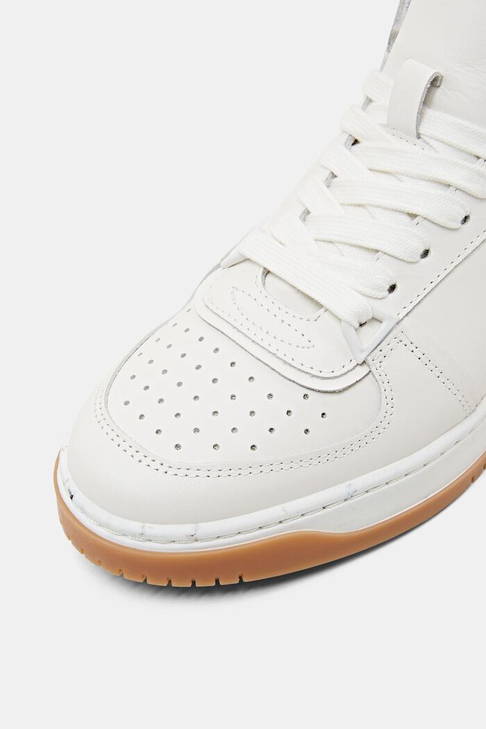 Sneakers alte in pelle, WHITE, detail image number 2