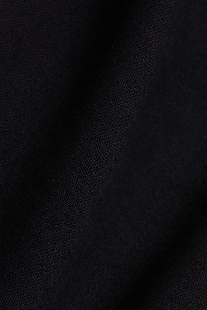 Pantaloni morbidi a vita alta con stretch, BLACK, detail image number 4