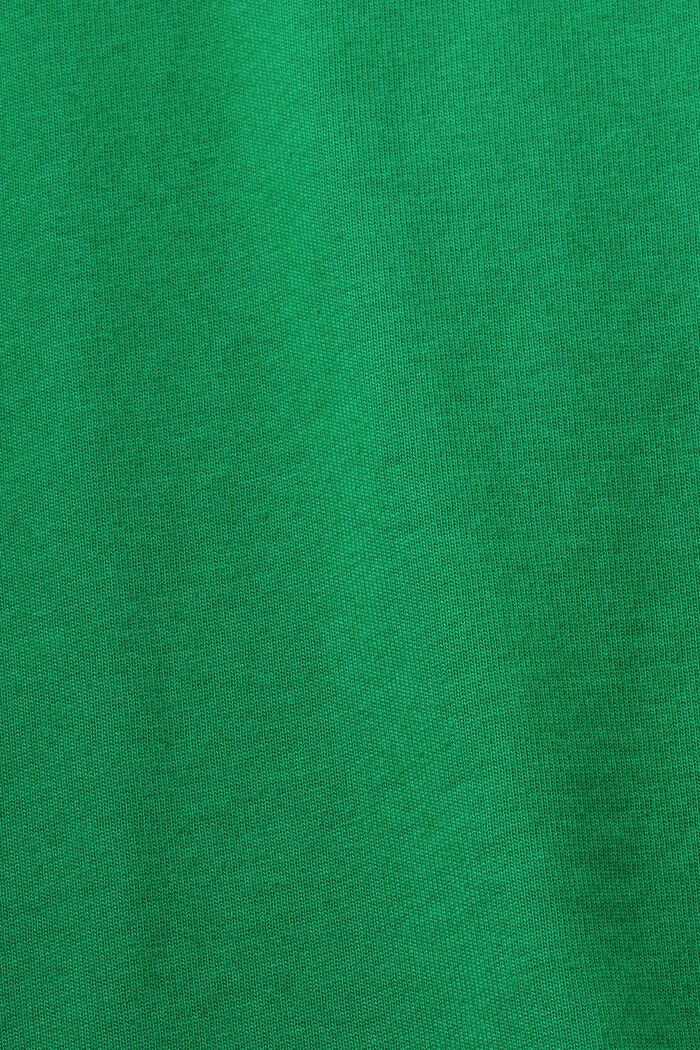 T-shirt in cotone a girocollo con logo, GREEN, detail image number 5