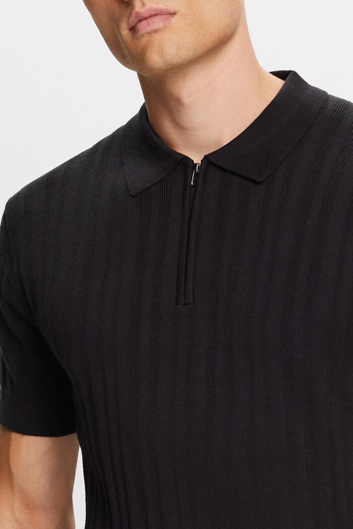 Camicia polo Slim Fit, BLACK, detail image number 2