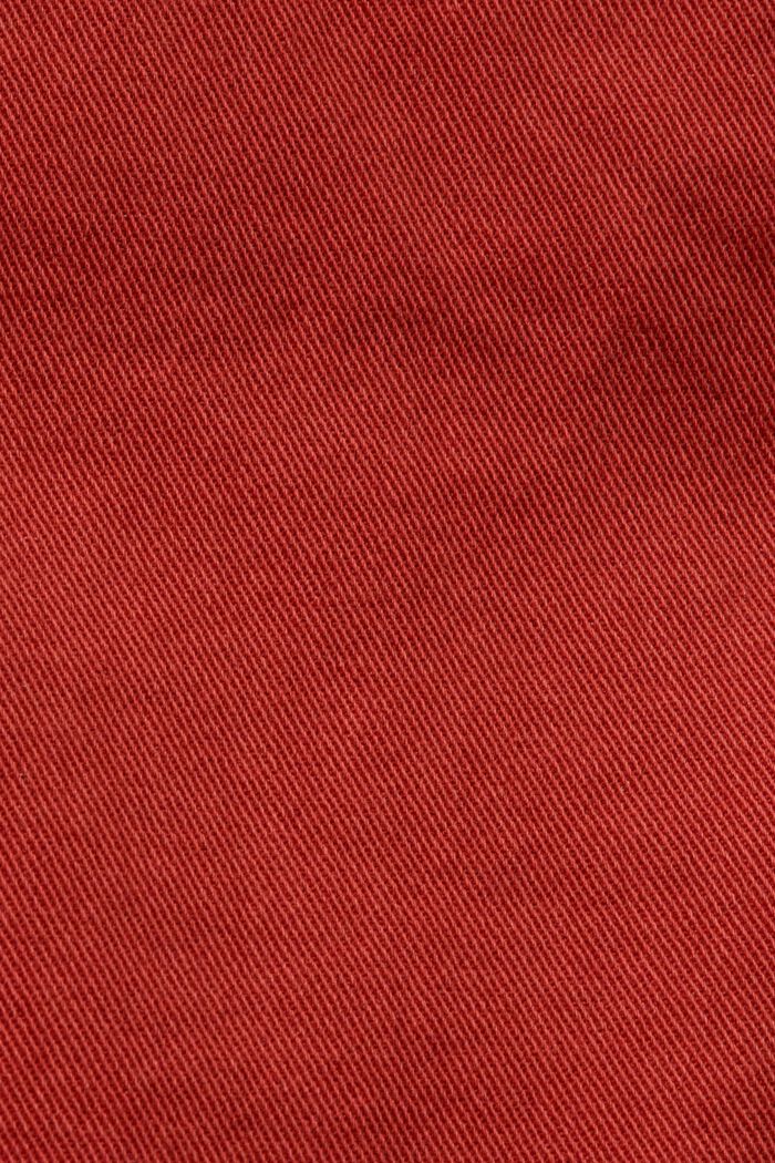 Pantaloni capri in cotone biologico, TERRACOTTA, detail image number 4