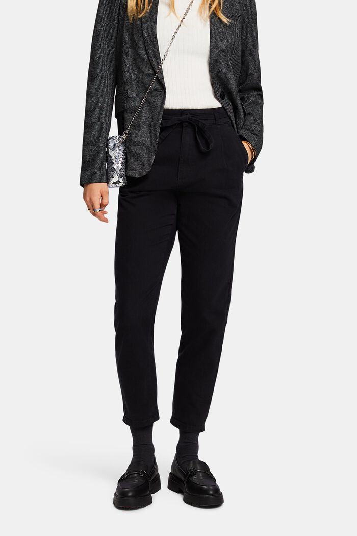 Pantaloni chino, BLACK, detail image number 0