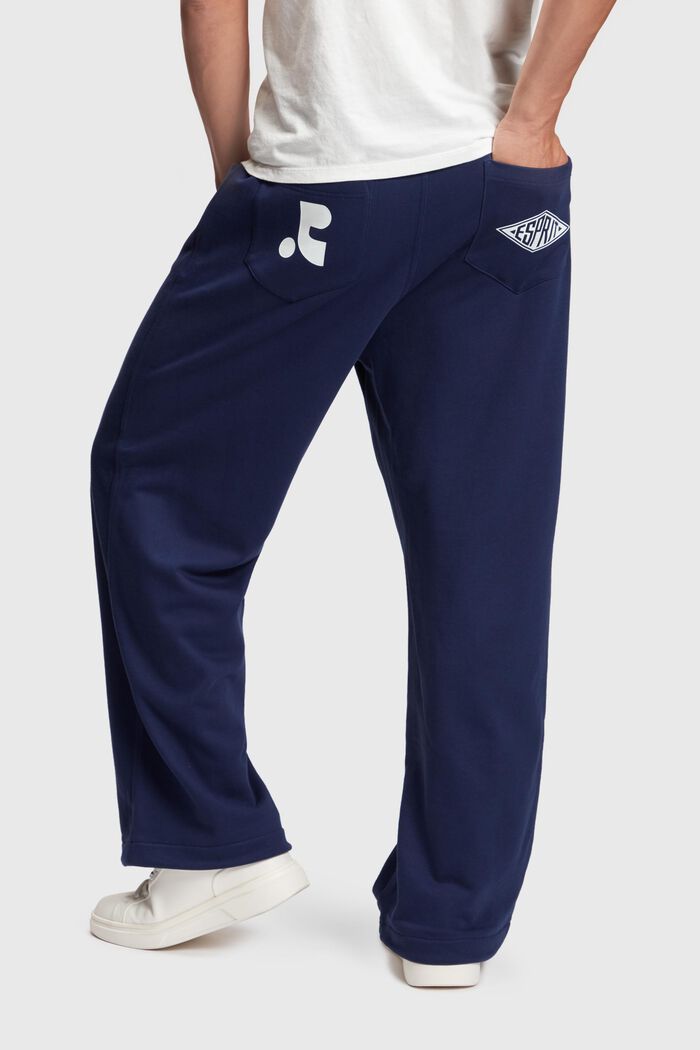 Pantaloni stile jogger in jersey, NAVY, detail image number 1