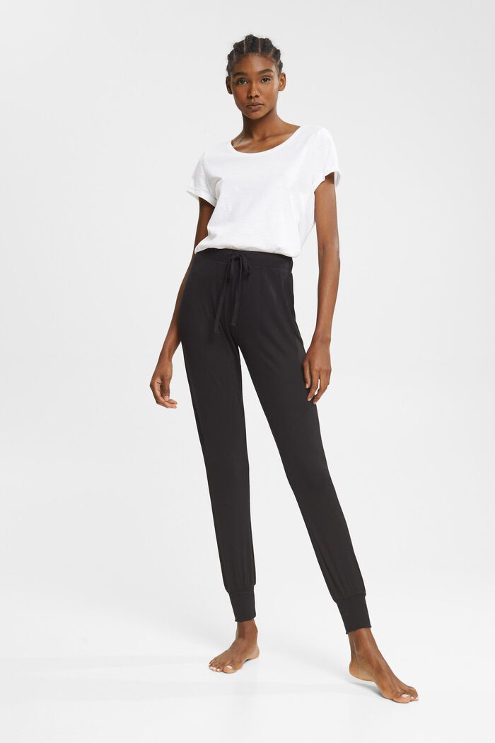 Pantaloni da pigiama in LENZING™ ECOVERO™, BLACK, detail image number 1