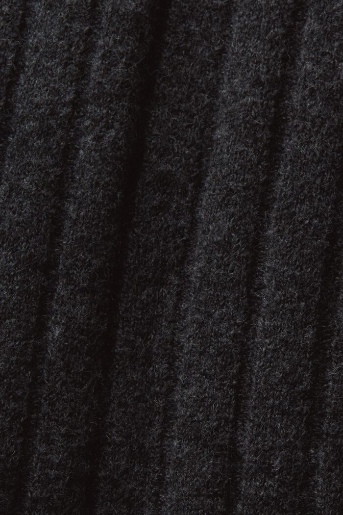 Pullover in maglia a coste piatte, ANTHRACITE, detail image number 5