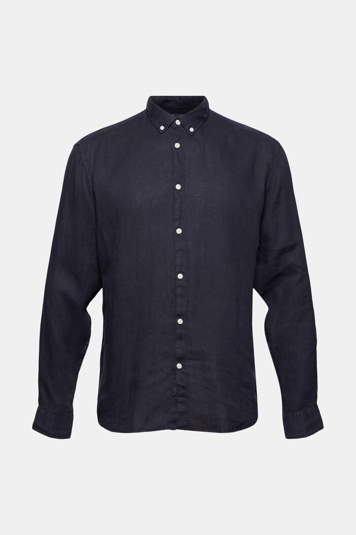 Camicia button-down in 100% lino