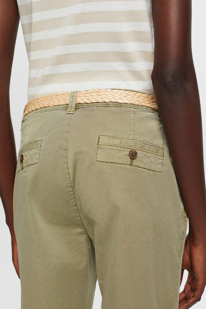 Pantaloni chino con cintura, LIGHT KHAKI, detail image number 4