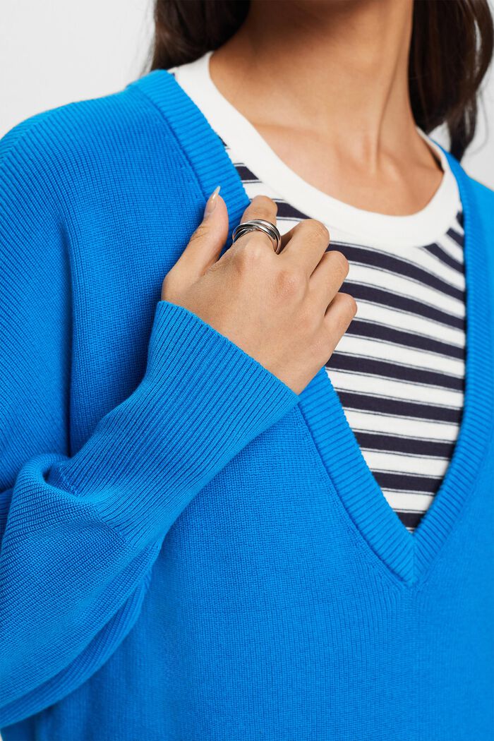 Pullover pipistrello, 100% cotone, BLUE, detail image number 2