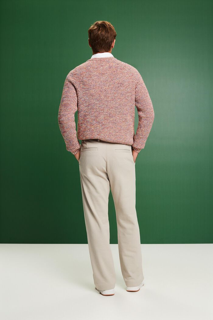 Pantaloni a maglia in jersey piqué, BEIGE, detail image number 2
