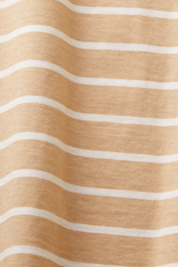 Top a maniche lunghe a righe, BEIGE, detail image number 5