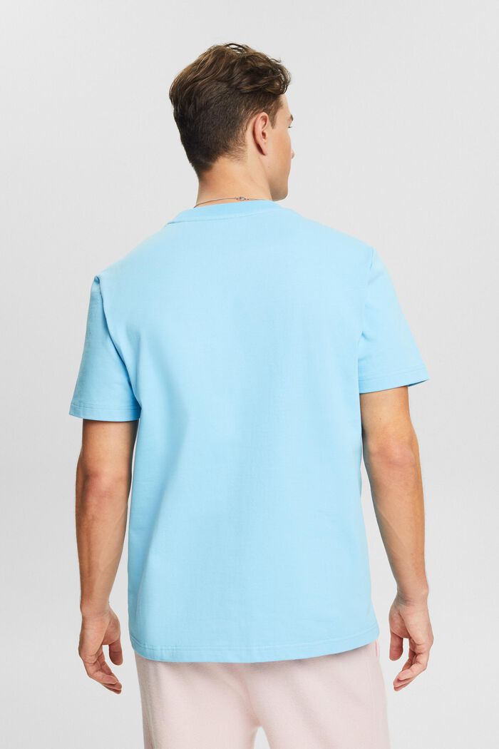 T-shirt unisex in jersey di cotone con logo, LIGHT TURQUOISE, detail image number 2