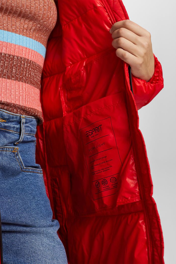 Riciclato: cappotto in piumino con cappuccio, RED, detail image number 2