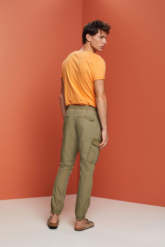 Pantaloni cargo, 100% cotone, OLIVE, detail image number 3