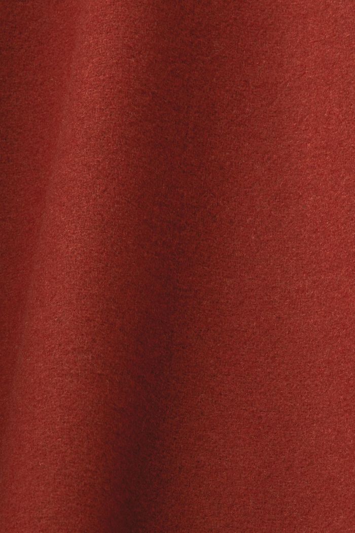 Riciclato: cappotto in misto lana, RUST BROWN, detail image number 4