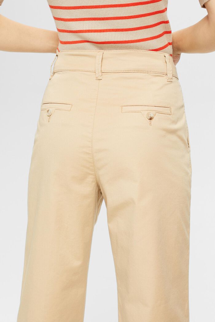 Pantaloni chino a vita alta e con gamba dritta, SAND, detail image number 4