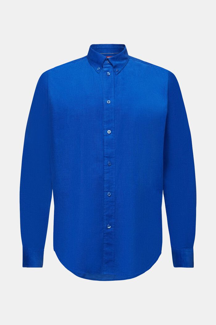 Camicia di velluto, 100% cotone, BRIGHT BLUE, detail image number 6
