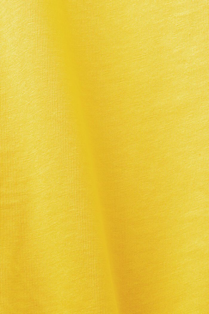 T-shirt unisex in jersey di cotone con logo, YELLOW, detail image number 7