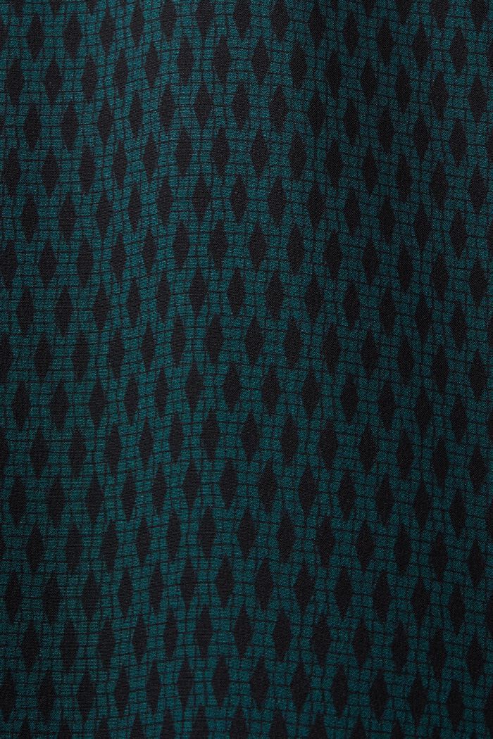 Abito camicia in seta, EMERALD GREEN, detail image number 5