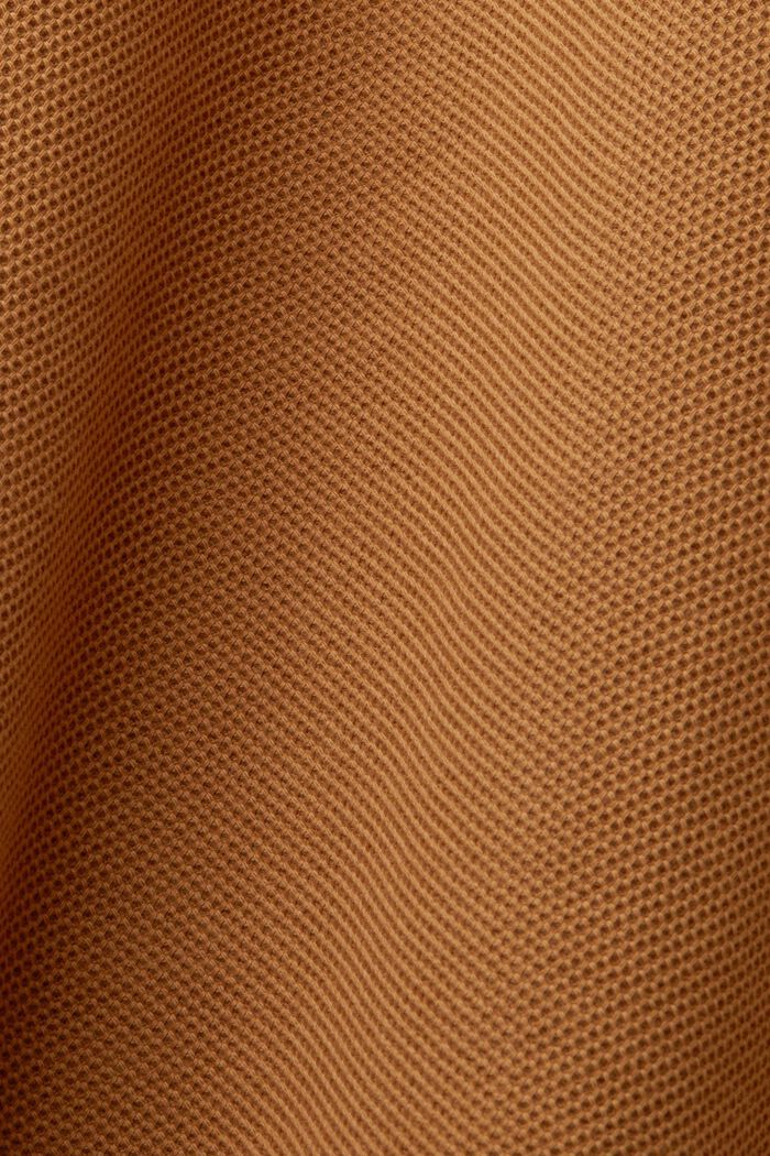Polo in piqué con glitter, 100% cotone, CAMEL, detail image number 5