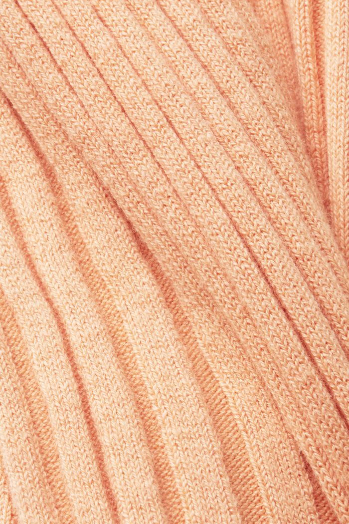 Pullover asimmetrico a coste, misto seta, CORAL, detail image number 5