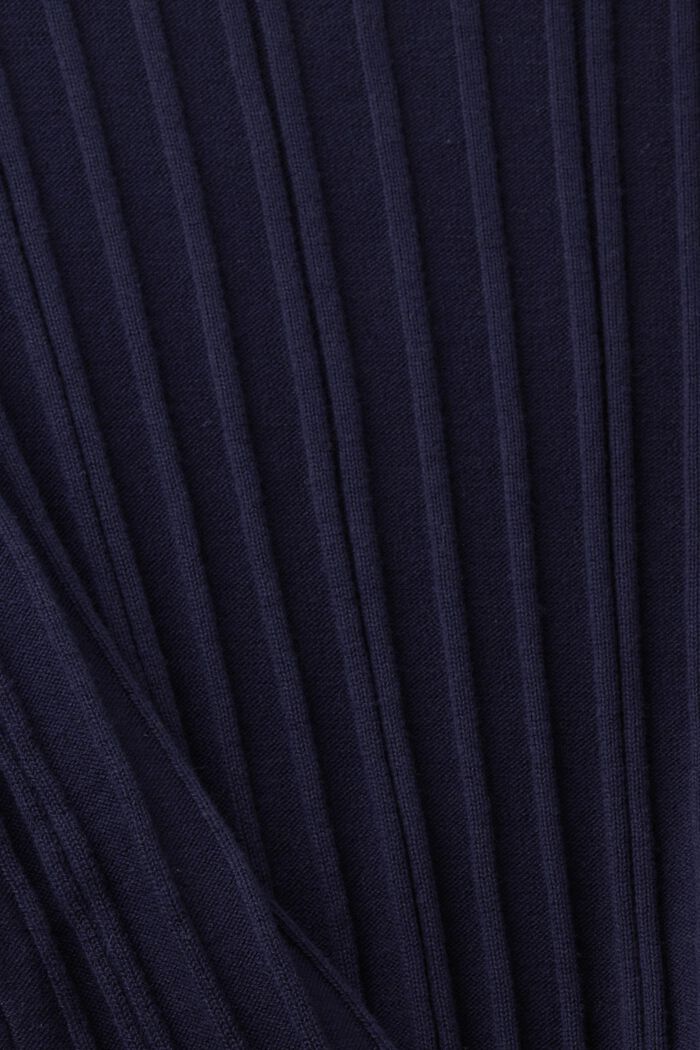 Pullover a manica corta a coste, NAVY, detail image number 4