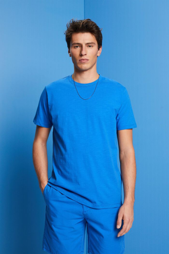 T-shirt in jersey di cotone, BRIGHT BLUE, detail image number 0