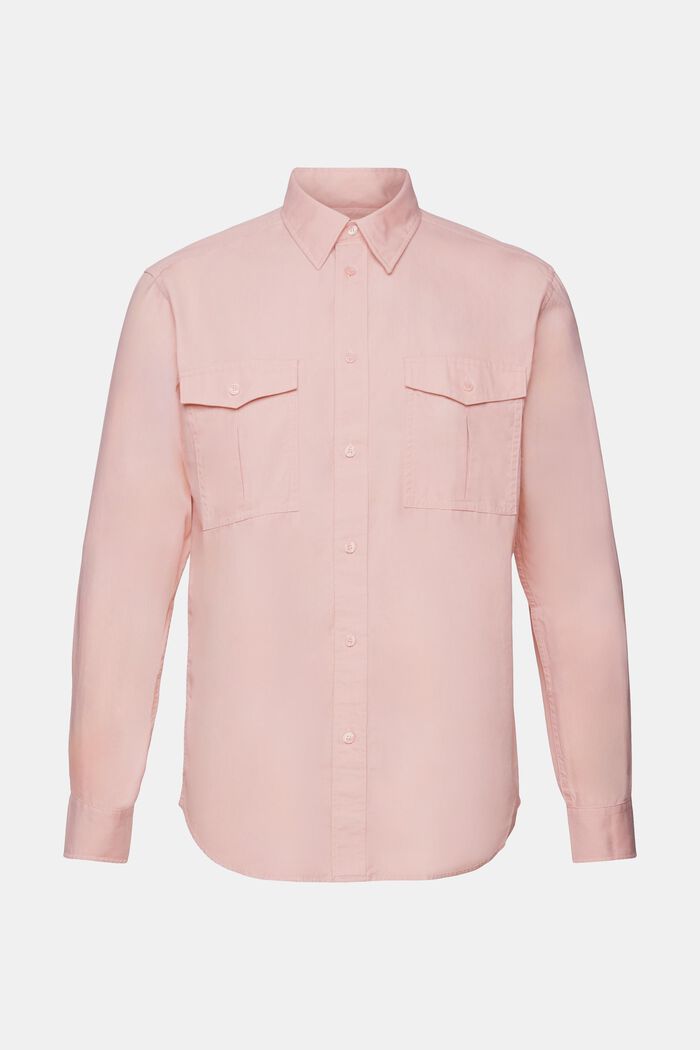 Camicia utility in cotone, OLD PINK, detail image number 6