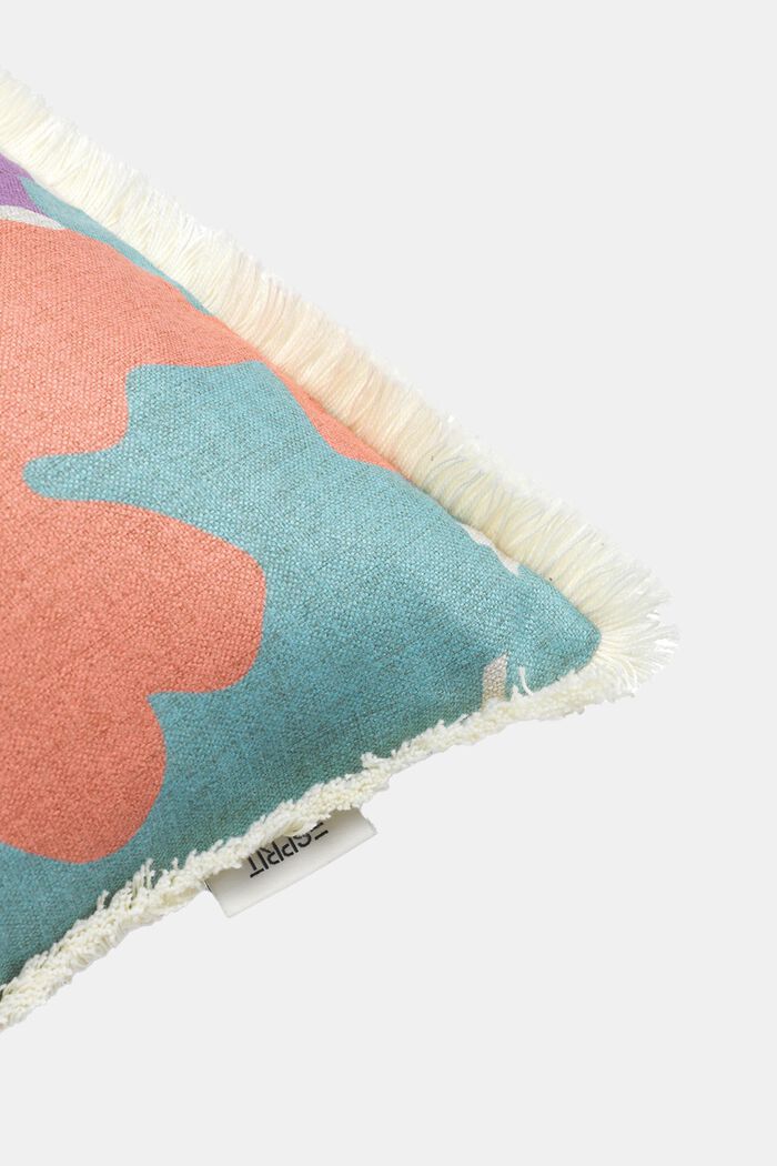 Federa per cuscino con motivo floreale colorato, MULTI, detail image number 1