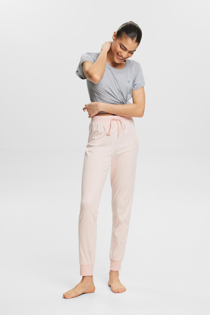 Pantaloni del pigiama in jersey stampato, LIGHT PINK, detail image number 1