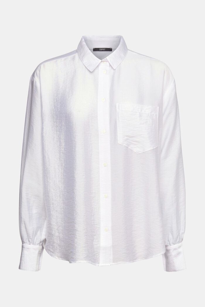 Con TENCEL™: blusa in raso, WHITE, detail image number 2