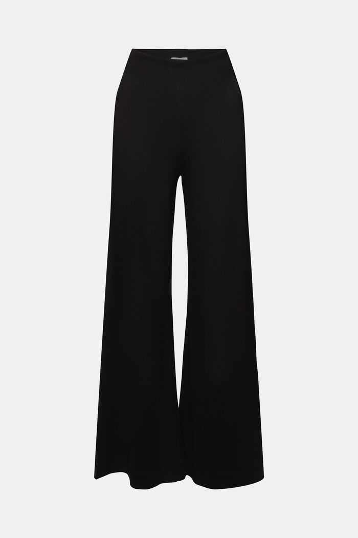 Pantaloni punto con gamba larga, BLACK, detail image number 7
