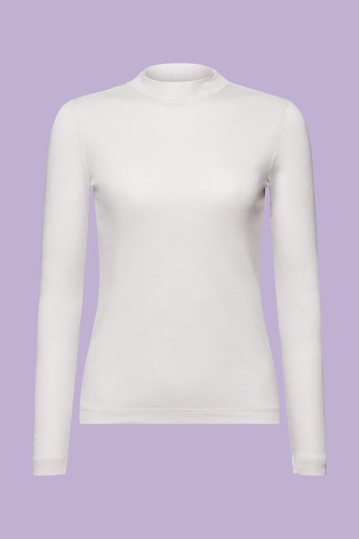 Top a maniche lunghe in jersey, LIGHT GREY, detail image number 7