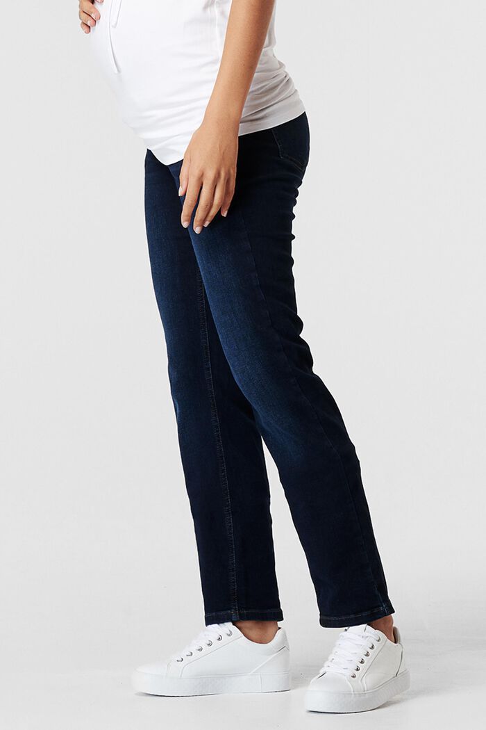 Jeans elasticizzati con fascia premaman, DARK WASHED, detail image number 3