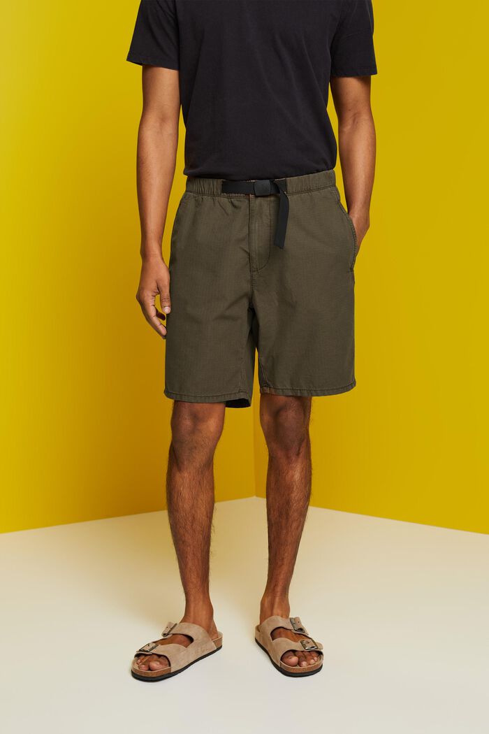 Pantaloncini con cintura con coulisse, KHAKI GREEN, detail image number 0