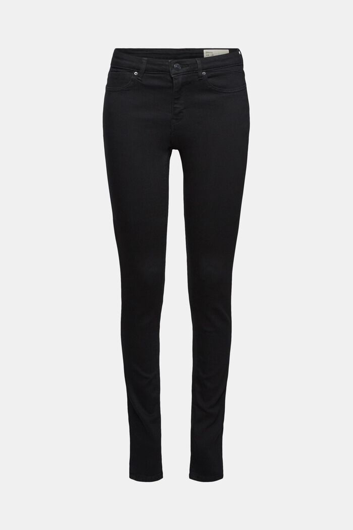Jeans elasticizzati con cotone biologico, BLACK RINSE, detail image number 0